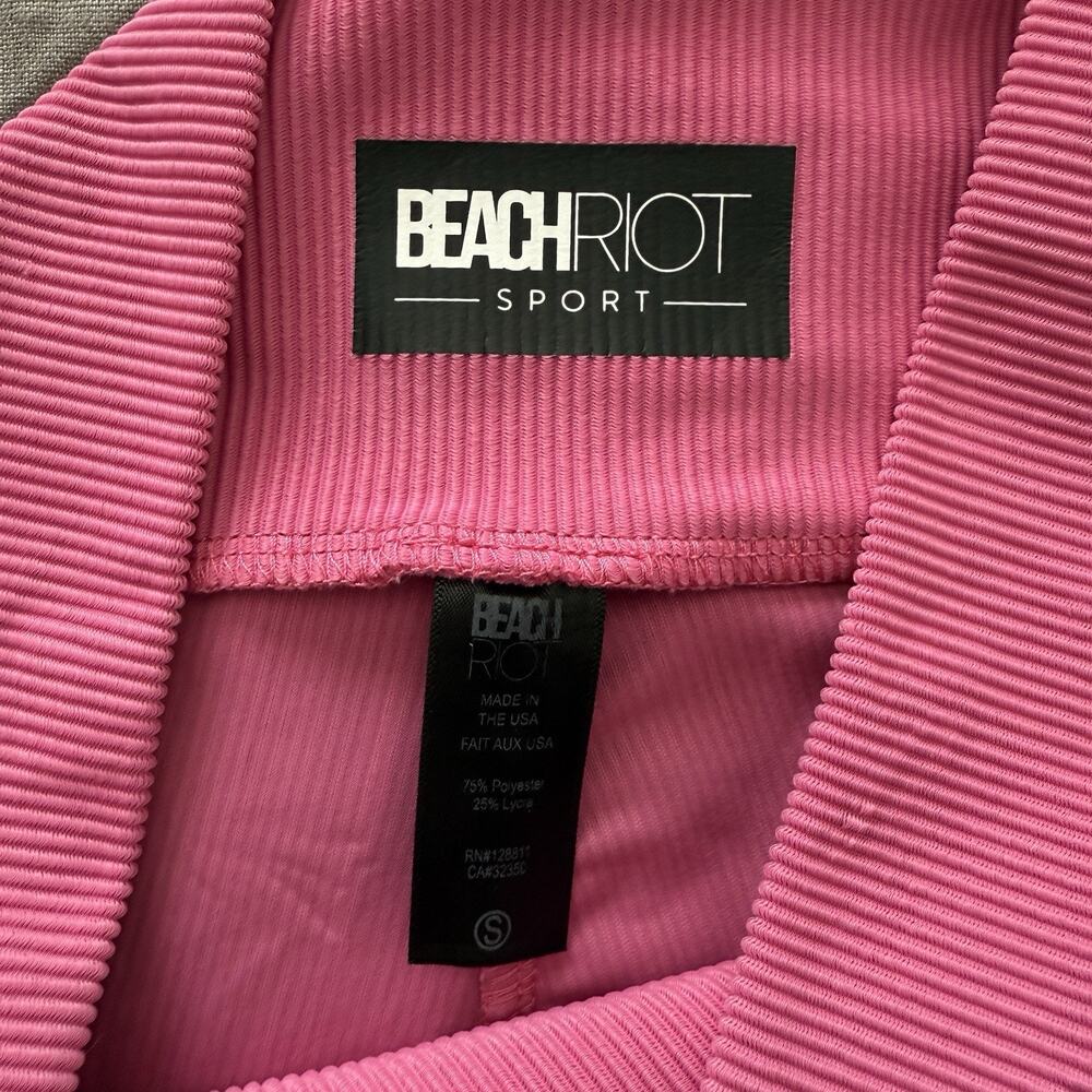 Beach Riot Sport High Rise Pink Ribbed‎ Leggings Small - Picture 5 of 7